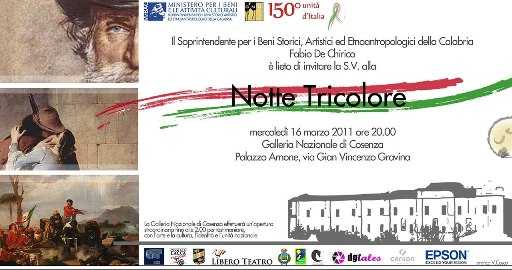 Anche a Cosenza si celebra la “Notte Tricolore”