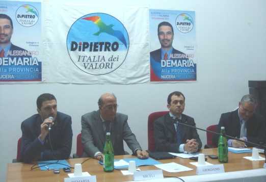 Elezioni provinciali, Giordano (Idv) presenta Demaria