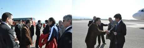Gianni Speranza ha accolto la nazionale di calcio all’aeroporto di Lamezia