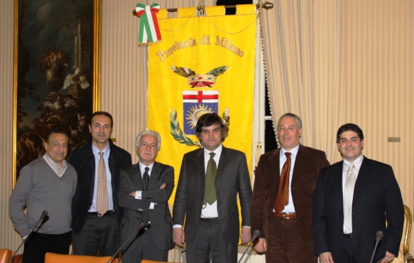 Delegazione della Provincia di Reggio ricevuta a Milano dal presidente Guido Podestà