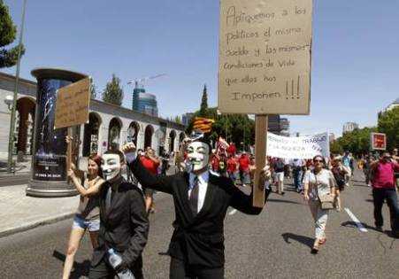 La marcia dei disoccupati arriva a Madrid