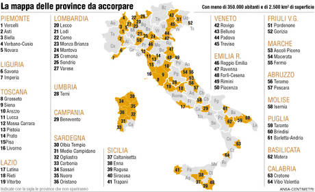 Scure su 64 Province, come cambia l’Italia
