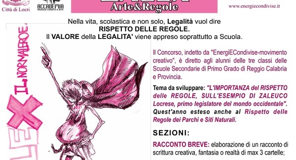Ritorna “Zalex Arte&Regole” Il concorso sull’importanza del rispetto delle regole è riservato agli studenti delle Scuole Secondarie di Primo Grado di Reggio Calabria e Provincia