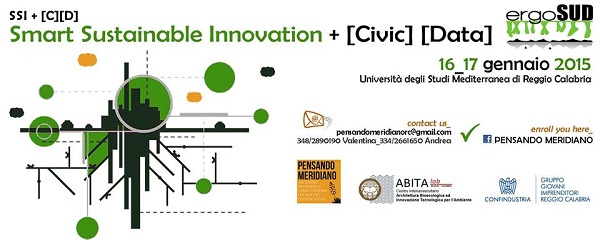 Al via il seminario “Smart Sustainable Innovation” L’evento è organizzato da “Pensando Meridiano”, dal Gruppo Giovani Imprenditori Confindustria Reggio Calabria e da “ABITALab”