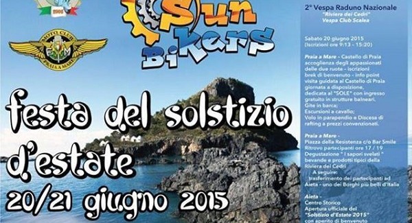 Festa del solstizio d’estate a Praia a Mare ed Aietà Il 20 e 21 giugno tra concerti e giochi
