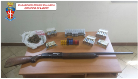 San Luca: rinvenuto fucile, cartucce e droga A Locri 3 denunciati per guida in stato di ebbrezza