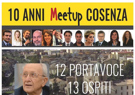 Meetup “Amici di Beppe Grillo Cosenza” festeggia 10 anni Continua il viaggio verso nuove idee politiche