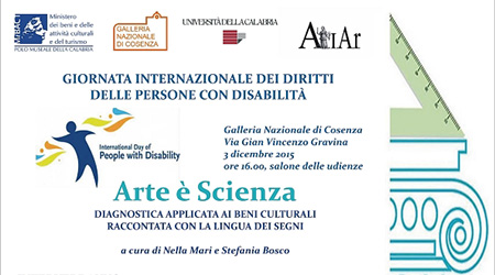 Arte è Scienza: l’arte raccontata nella Lingua dei Segni A Palazzo Arnone, giovedì 3 dicembre, una manifestazione per avvicinare all'arte le persone con disabilità