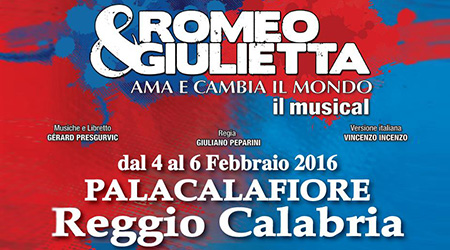 A Reggio arrivano “Romeo e Giulietta” In scena al Palasport “Palacalafiore” dal 4 al 6 febbraio 