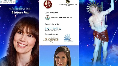 A Simeri quarta edizione “Una notte per San Sebastiano” L’attrice Beatrice Fazi riceverà il Premio Solidarietà 2016