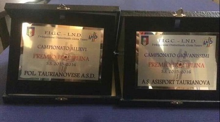 Taurianovese ed Asisport conquistano “Premio Disciplina” Consegna delle targhe agli atleti delle categorie "Allievi" e "Giovanissimi"