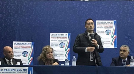 Cinquefrondi, prosegue tour “No” di “Calabria Tricolore” Cascarano: "La Costituzione non può essere modificata a colpi di maggioranza e sotto dittatura dell'Europa"