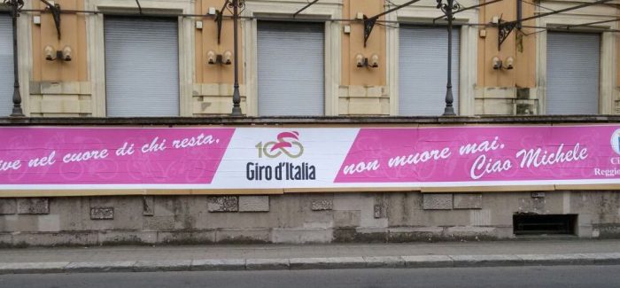 Giro d’Italia, a Reggio uno striscione per Scarponi Il sindaco Falcomatà: "Professionista innamorato dello sport, questa festa è anche sua"