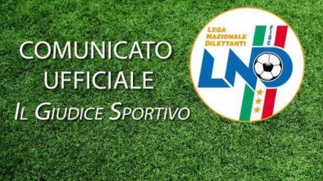 Calcio, Serie D: le decisioni del Giudice Sportivo Provvedimenti dopo la sesta giornata