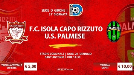 Terna arbitrale siciliana per Isola Capo Rizzuto-Palmese Gara valevole per la quarta giornata del girone di ritorno del Campionato Nazionale di Serie D