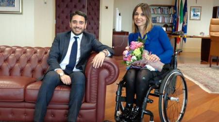 Nicola Irto celebra i successi sportivi di Enza Petrilli La giovane taurianovese è stata ricevuta dal presidente del Consiglio regionale della Calabria