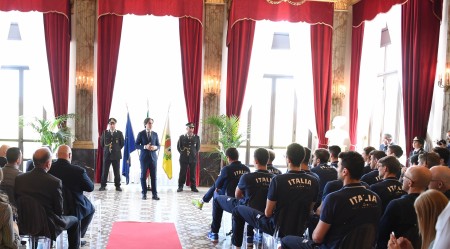 Nazionale Italiana Pallavolo ricevuta da Falcomatà Cerimonia a Palazzo Alvaro per gli atleti azzurri