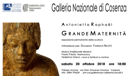 “Grande Maternità” alla Galleria Nazionale di Cosenza La scultura giunge nelle collezioni del museo per volontà di Roberto Bilotti Ruggi d’Aragona