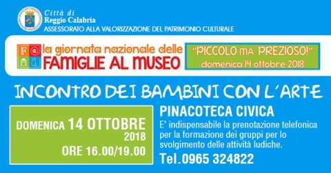 A Reggio Giornata Nazionale Famiglie al Museo Iniziativa domenica 14 ottobre
