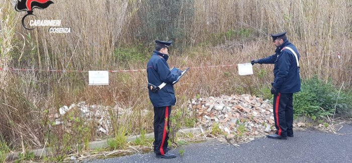 Carabinieri scoprono area dove venivano sversati rifiuti A Belvedere Marittimo in località “Pille”