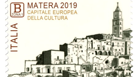 Francobollo per Matera Capitale europea della Cultura Celebrazione di Poste Italiane