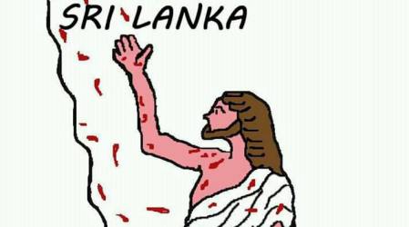 Alle vittime degli attentati terroristici in Sri Lanka Vignetta di Peppafè