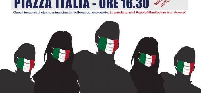 “Mascherine tricolori”, oggi a Reggio Calabria la protesta dei cittadini Piazza Italia Ore 16,30
