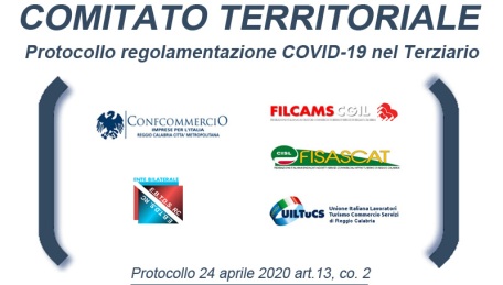 Reggio Calabria, Confcommercio e sindacati costituiscono il comitato territoriale di sicurezza Sostegno ai lavoratori ed alle aziende per il contrasto ed il contenimento della diffusione del Covid