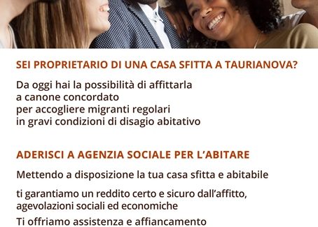 Progetto Agenzia sociale per l’abitare a Taurianova A sostegno dei migranti di Contrada Russo 