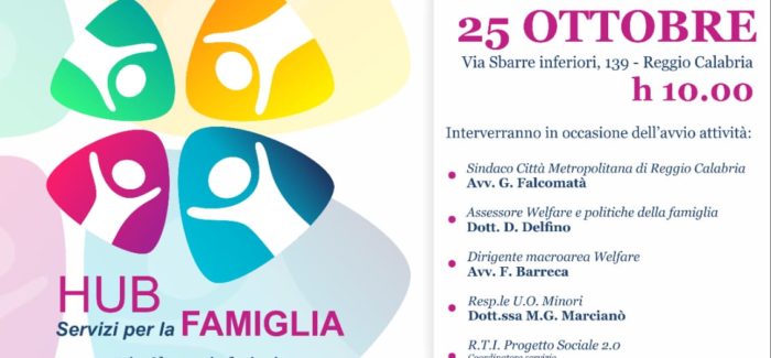 A Reggio Calabria apre il nuovo “Hub – servizi per la famiglia” Lunedì  la presentazione