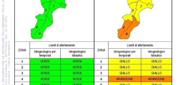 Messaggio di allertamento livello arancione: l’Amministrazione comunale invita i cittadini ad attenersi alle raccomandazioni diffuse dalla Protezione Civile Ecco il messaggio del sindaco di Reggio Calabria