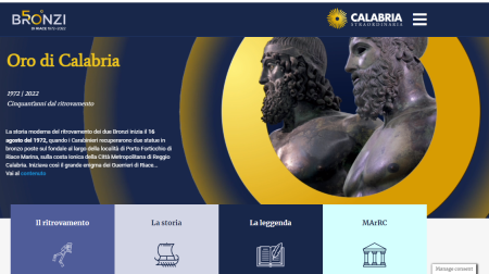 Bronzi50, ufficializzato il portale (anche in inglese) Princi: “Una Magna Grecia digitale, una Calabria più internazionale”