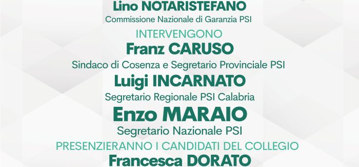 È tutto pronto per l’apertura della campagna elettorale nazionale del Partito Socialista Italiano per sostenere Papasso Si terrà oggi, giovedì 1 settembre, alle ore 11